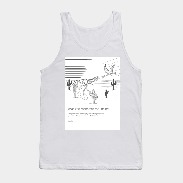 Google Chrome's Hidden Game, Reimagined Tank Top by CawnishGameHen